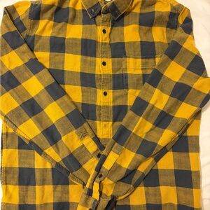 Bold Yellow and Black Checkered Men's Shirt